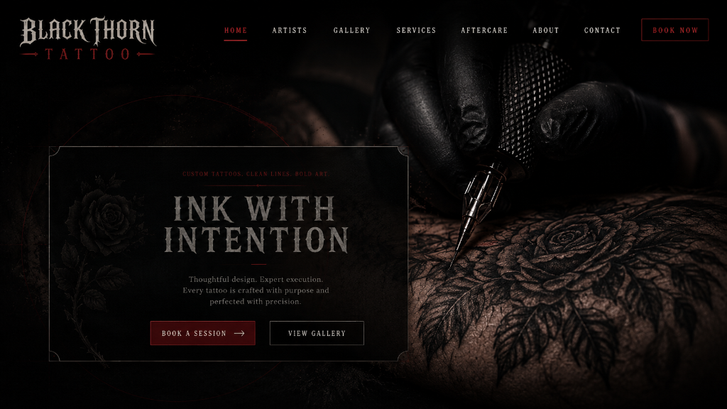 Black Thorn websites example