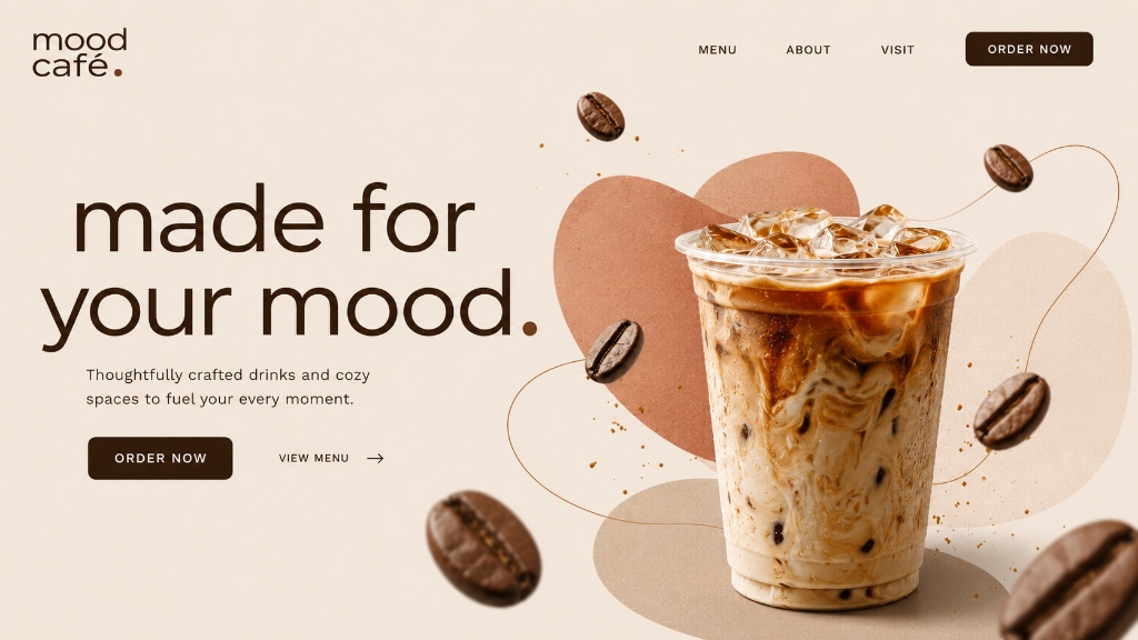 Mood Café websites example